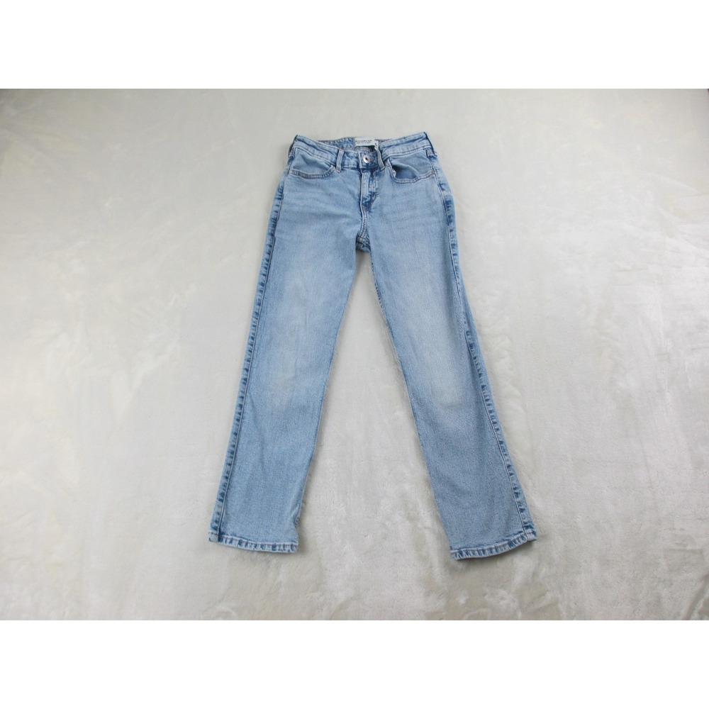 Abercrombie & Fitch‎ Pants Girls 9/10 Blue Denim Jeans High Rise Straight Youth